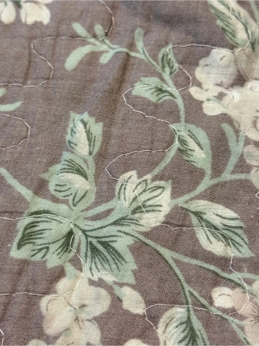 Vintage Cottagecore Floral Quilted Pillow Shams Set of 2 Standard
